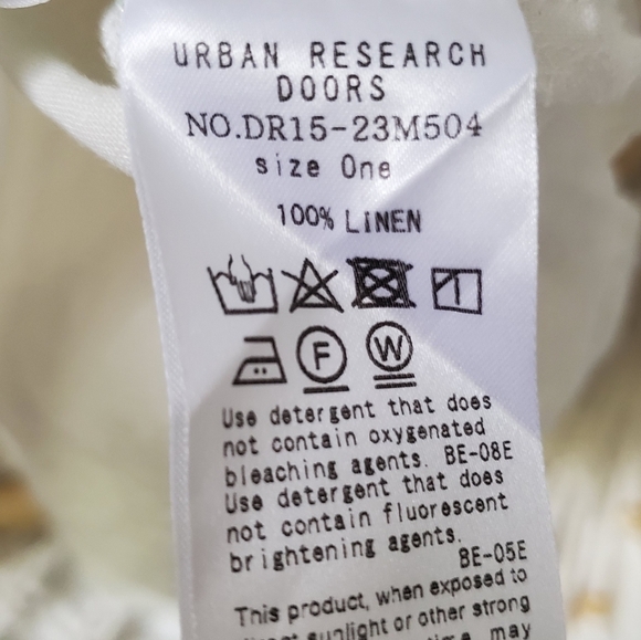 Urban Research Doors 100% Linen Boho Lagenlook Top - Picture 4 of 7